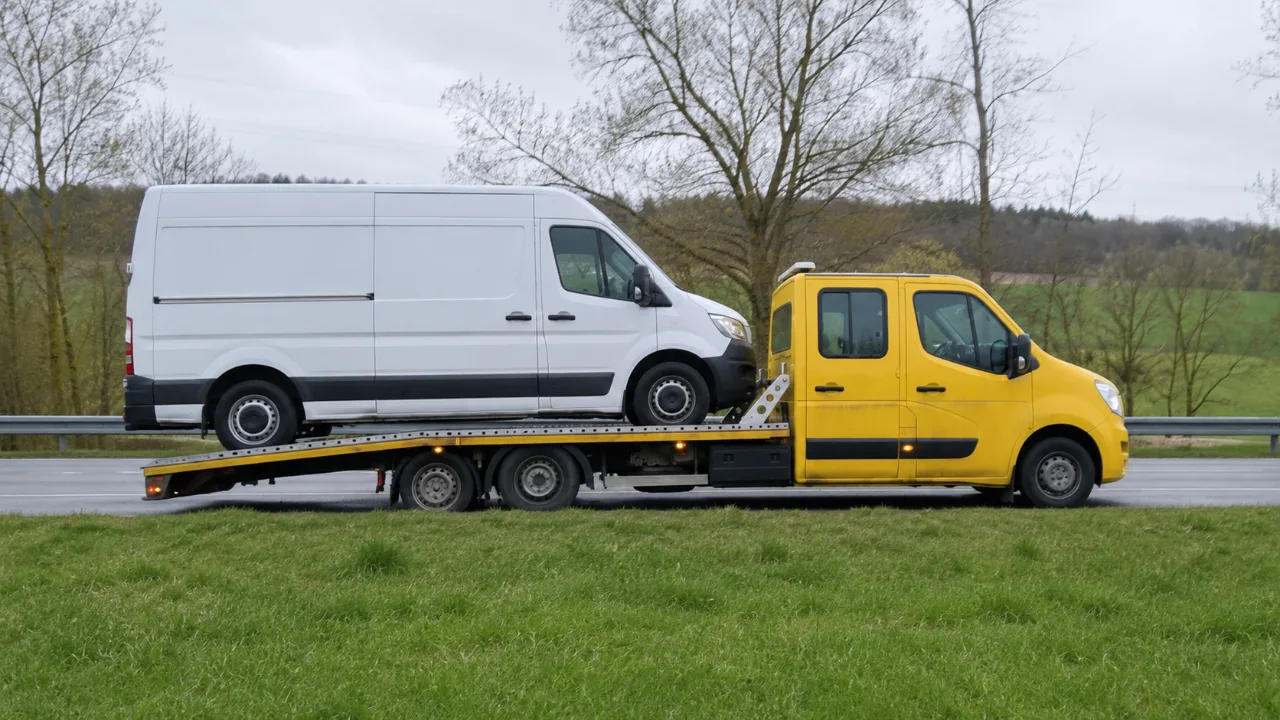 Transport busa dostawczego na lawecie – Otwock