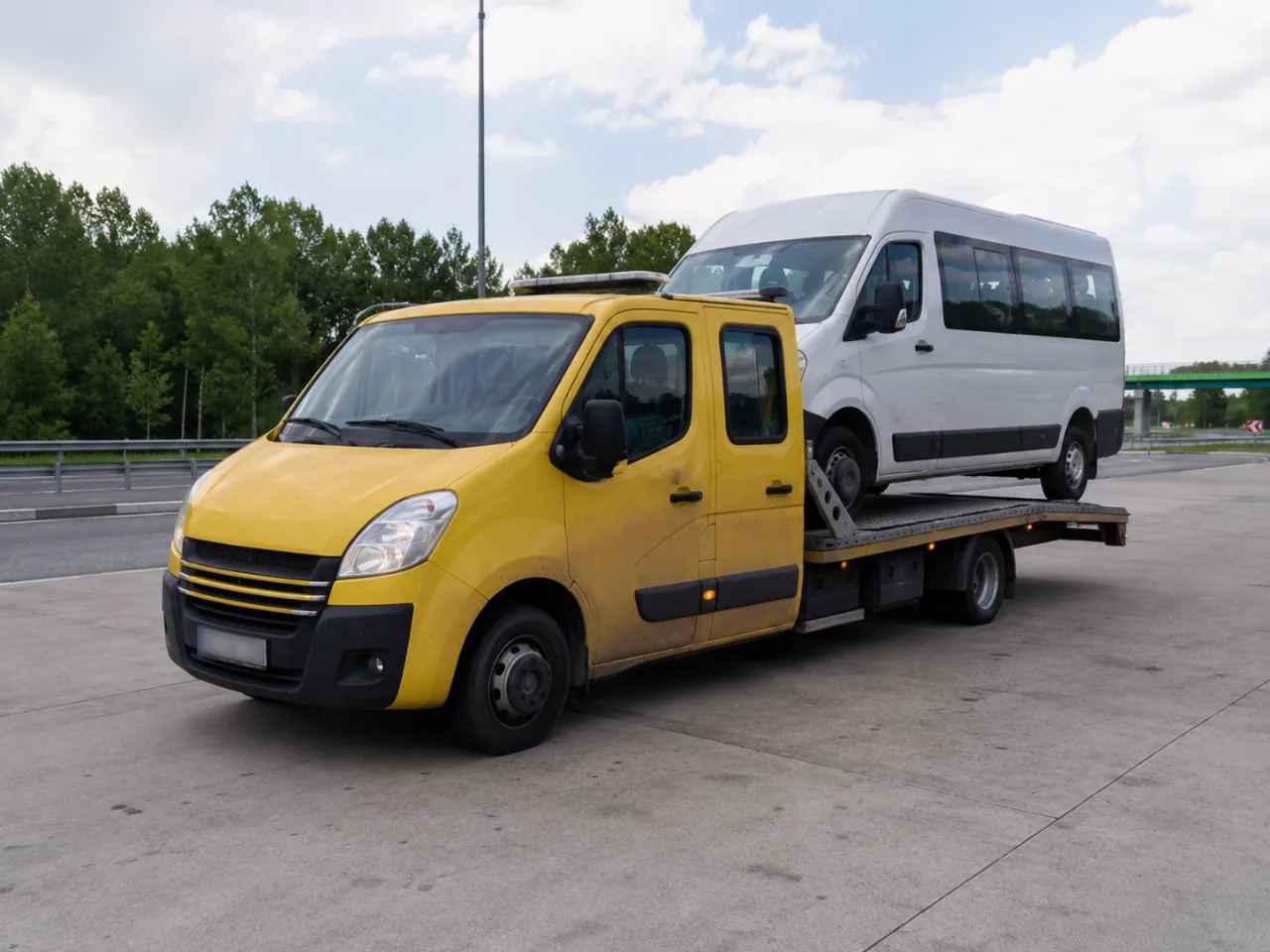 Minibus osobowy na lawecie – holowanie ciężarowych Otwock